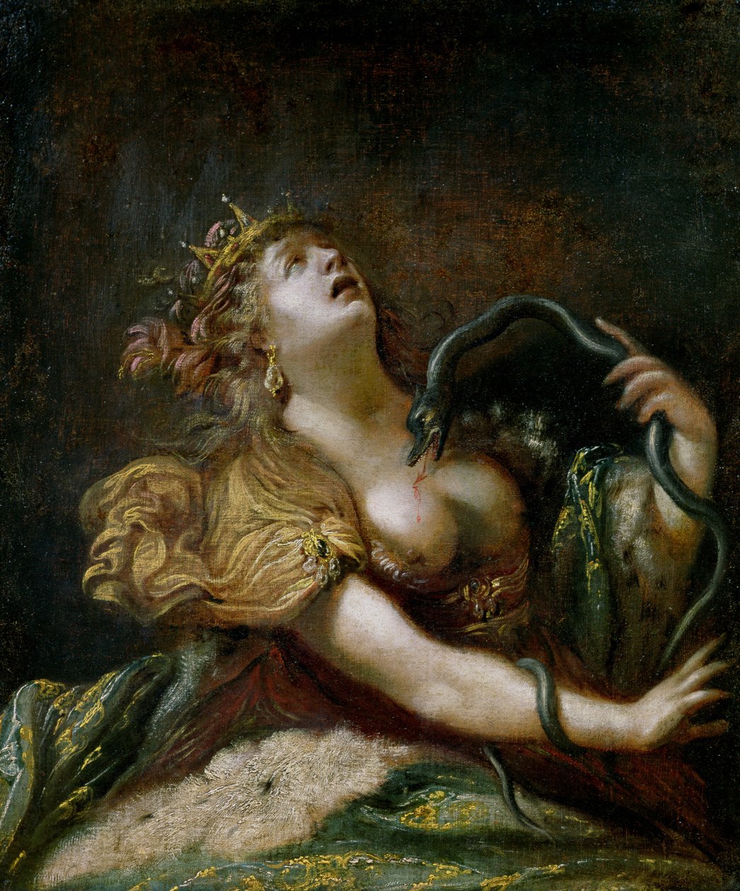 Cleopatra begår selvmord af Claude Vignon