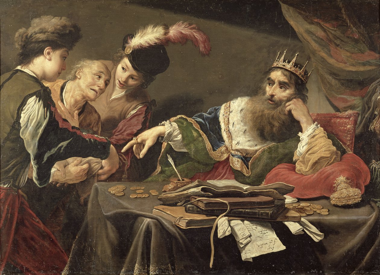 Croesus modtager en hyldest fra en lydisk bonde, 1629 af Claude Vignon