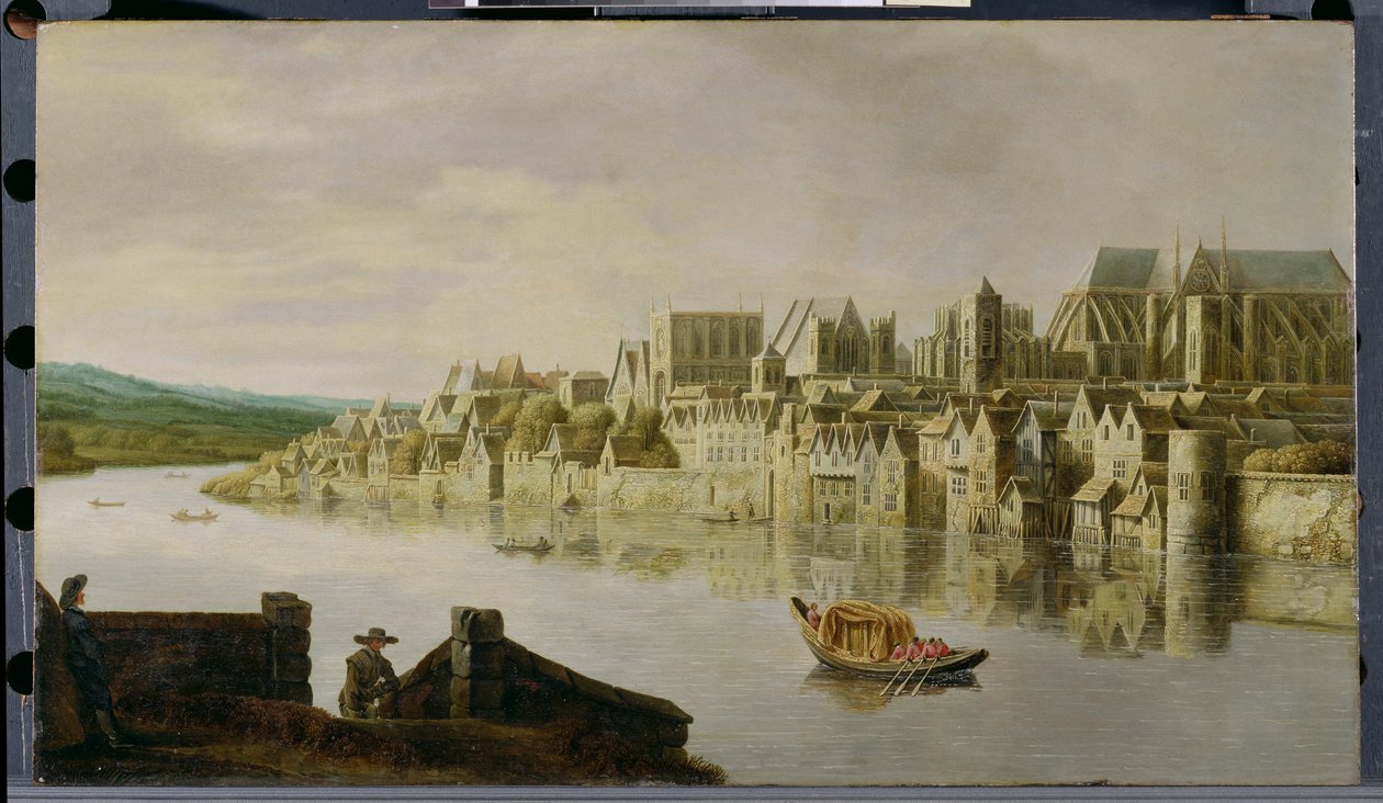 Themsen ved Westminster Stairs, ca. 1630 af Claude de Jongh