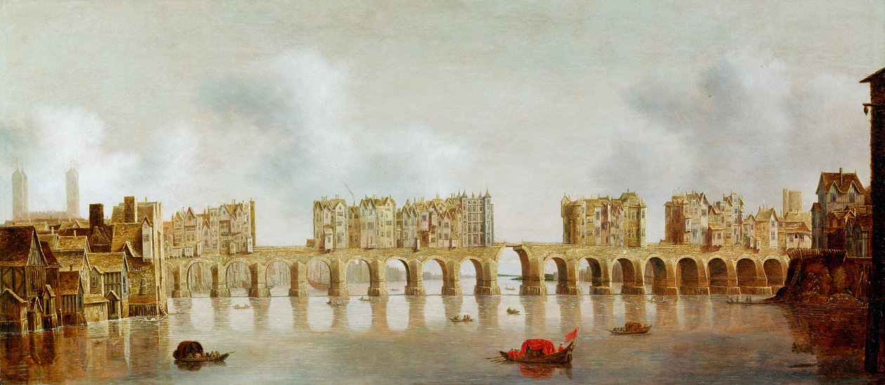 Udsigt over London Bridge, ca.1632 af Claude de Jongh