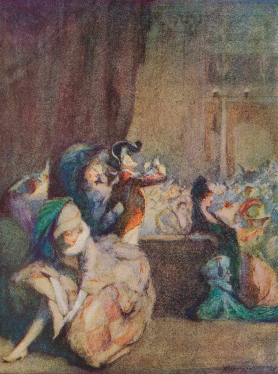 Scene ved maskebal, c1800-tallet af Claude Allin Shepperson