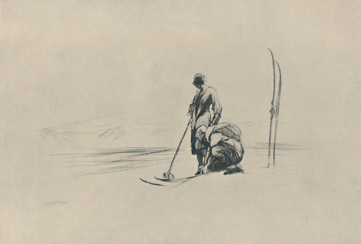 Skiløberne, 1919 af Claude Allin Shepperson