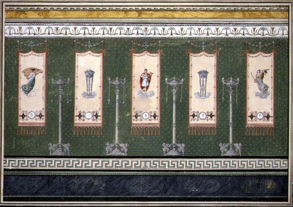 Design til Empire vægdekoration (akvarel og gouache på papir) af Claude Amie Chenavard
