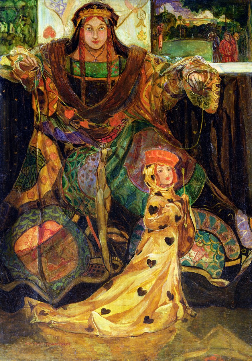 The Queen of Hearts (olie) af Claude Andrew Calthrop