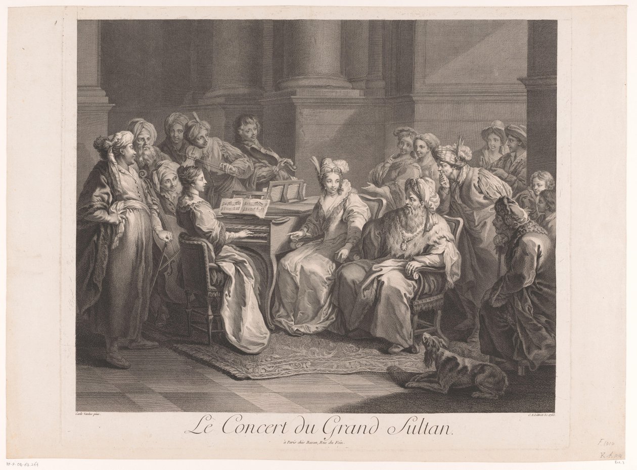 Koncert for sultanen Le Concert du Grand Sultan (titel på objekt) af Claude Antoine Littret de Montigny
