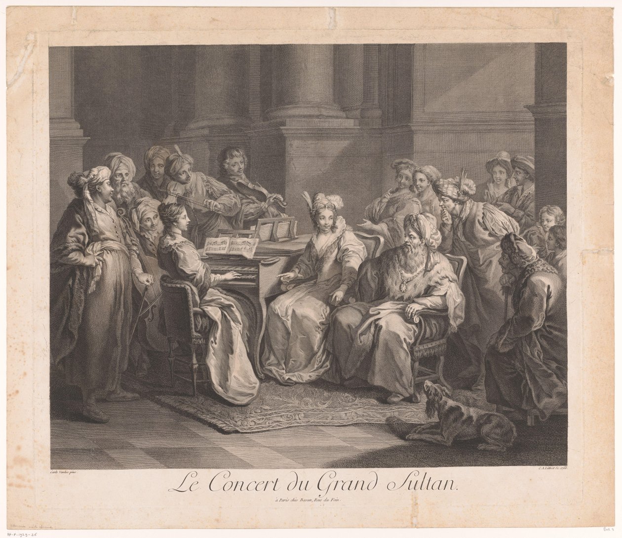 Koncert for sultanen Le Concert du Grand Sultan (titel på objekt) af Claude Antoine Littret de Montigny