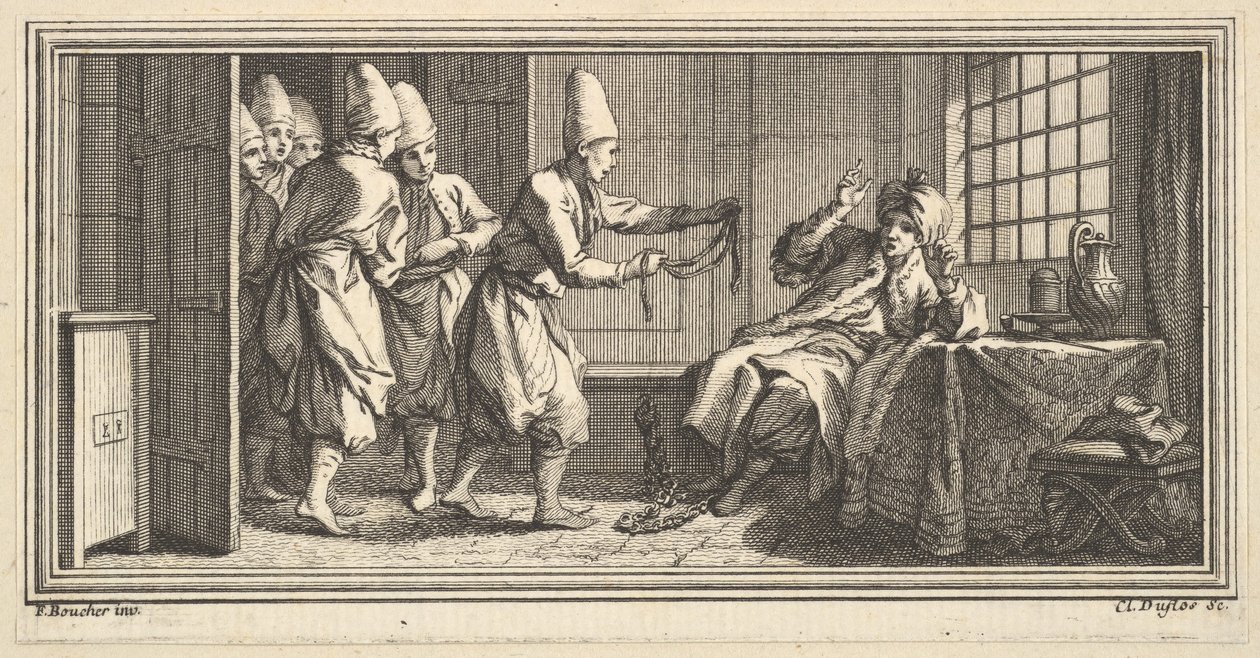 At bringe reb til fangen, 1746-47. af Claude Augustin Duflos