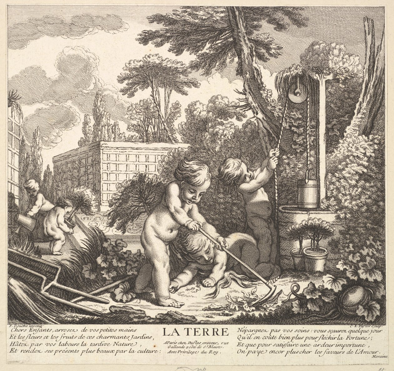 Jorden, 1700-tallet. af Claude Augustin Duflos