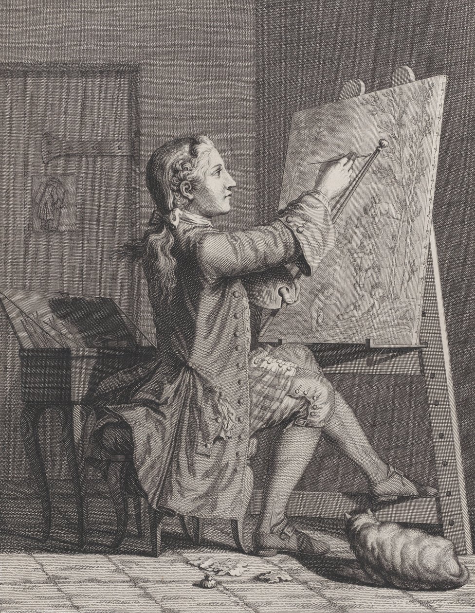 Maleri, 1770-86 af Claude Augustin Duflos