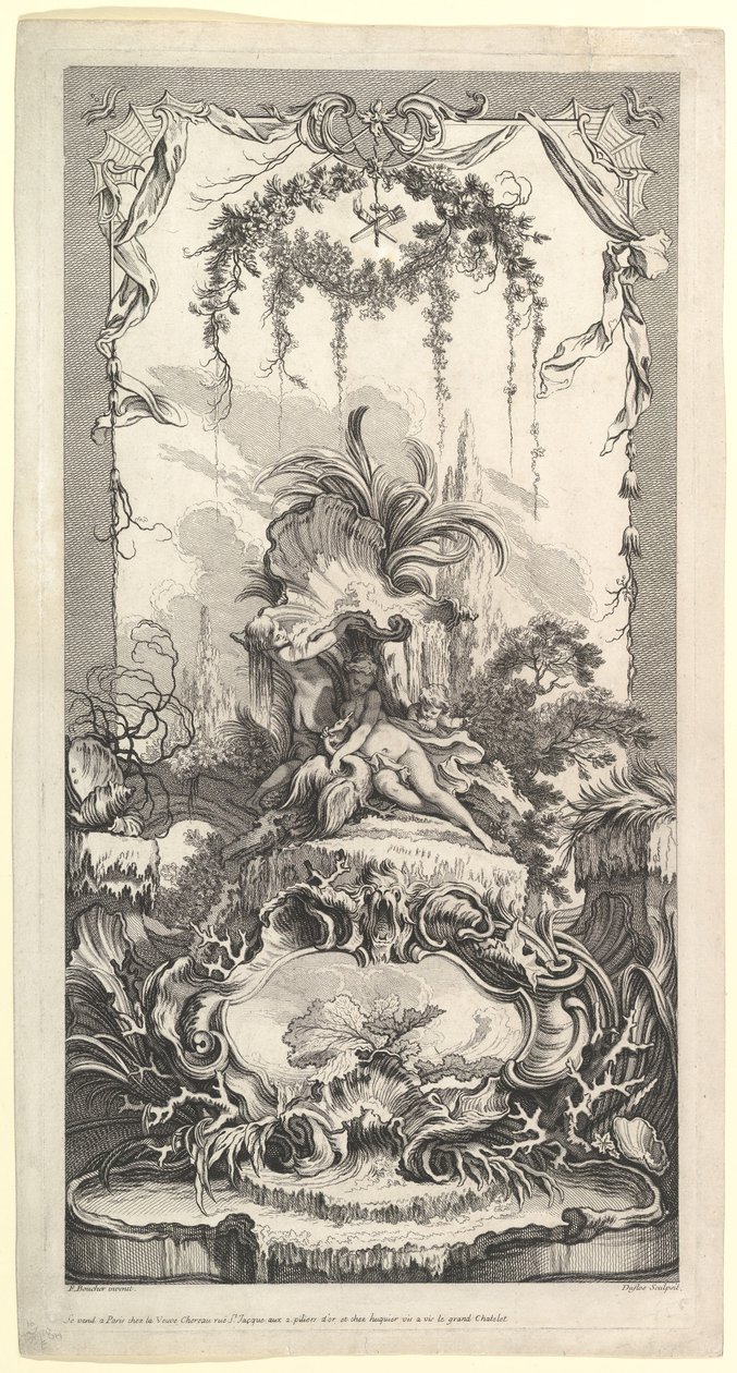 Leda og Svanen.n.d. af Claude Augustin Duflos