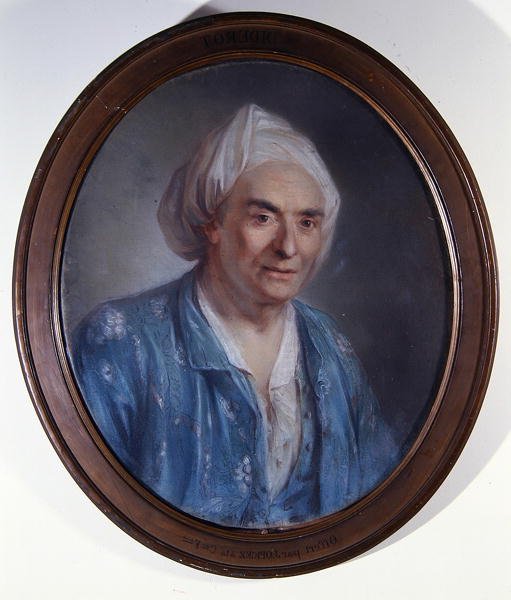 Portræt af Denis Diderot (1713-84) ca. 1763 (olie på lærred) af Claude Bornet