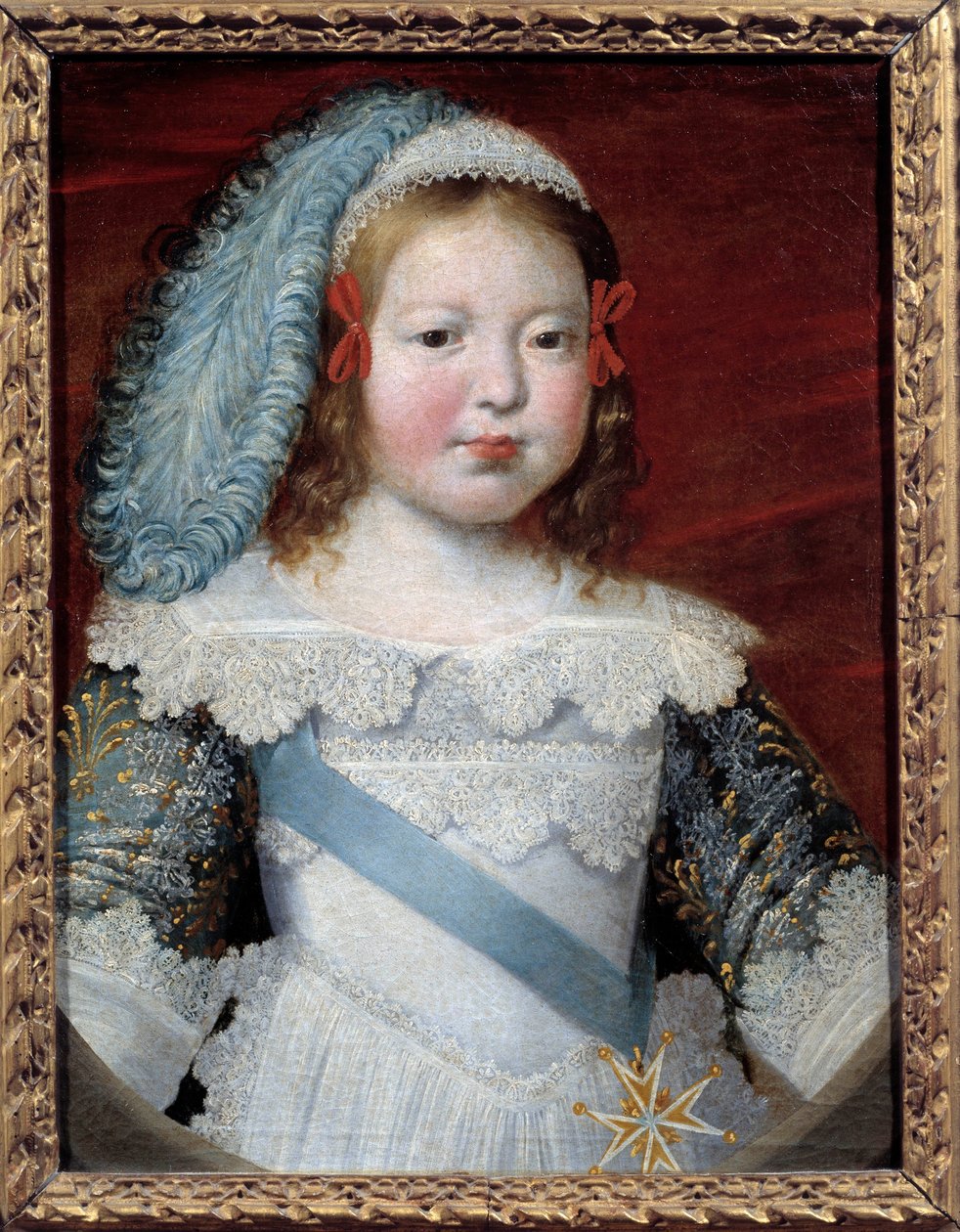 Portræt af delfinen, kommende Ludvig XIV (1638-1715). Maleri af Claude Deruet (1588-1662) Dim 0,50 x 0,39. 1641. Musee des Beaux Arts d