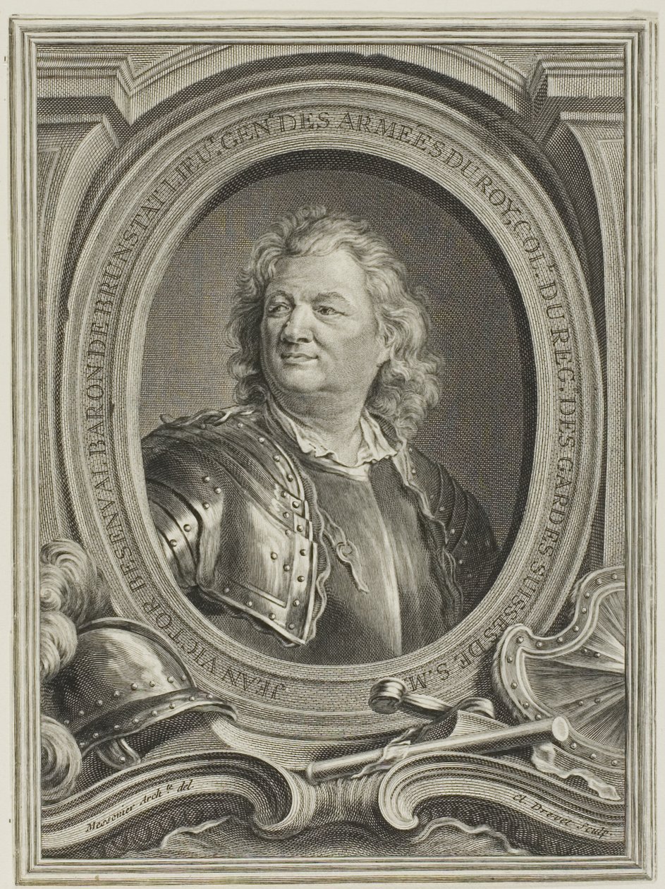 Portræt af Jean-Victor, baron de Besenval af Claude Drevet