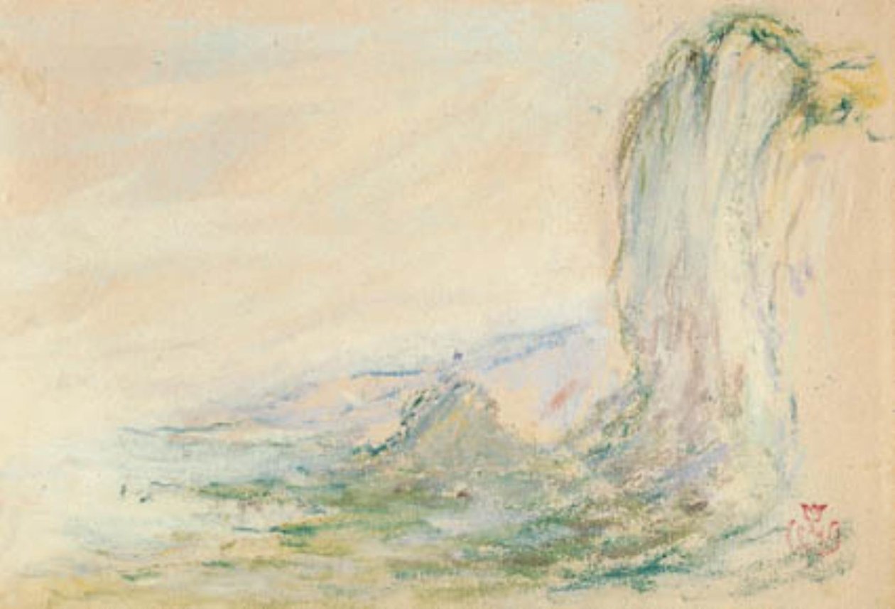 Klipperne ved Etretat ved ebbe af Claude Emile Schuffenecker