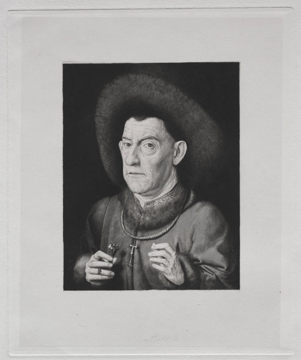 Mand med en lyserød af Claude Ferdinand Gaillard