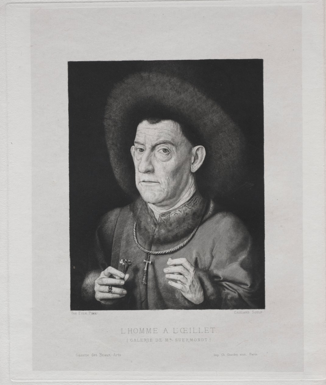 Mand med en lyserød af Claude Ferdinand Gaillard