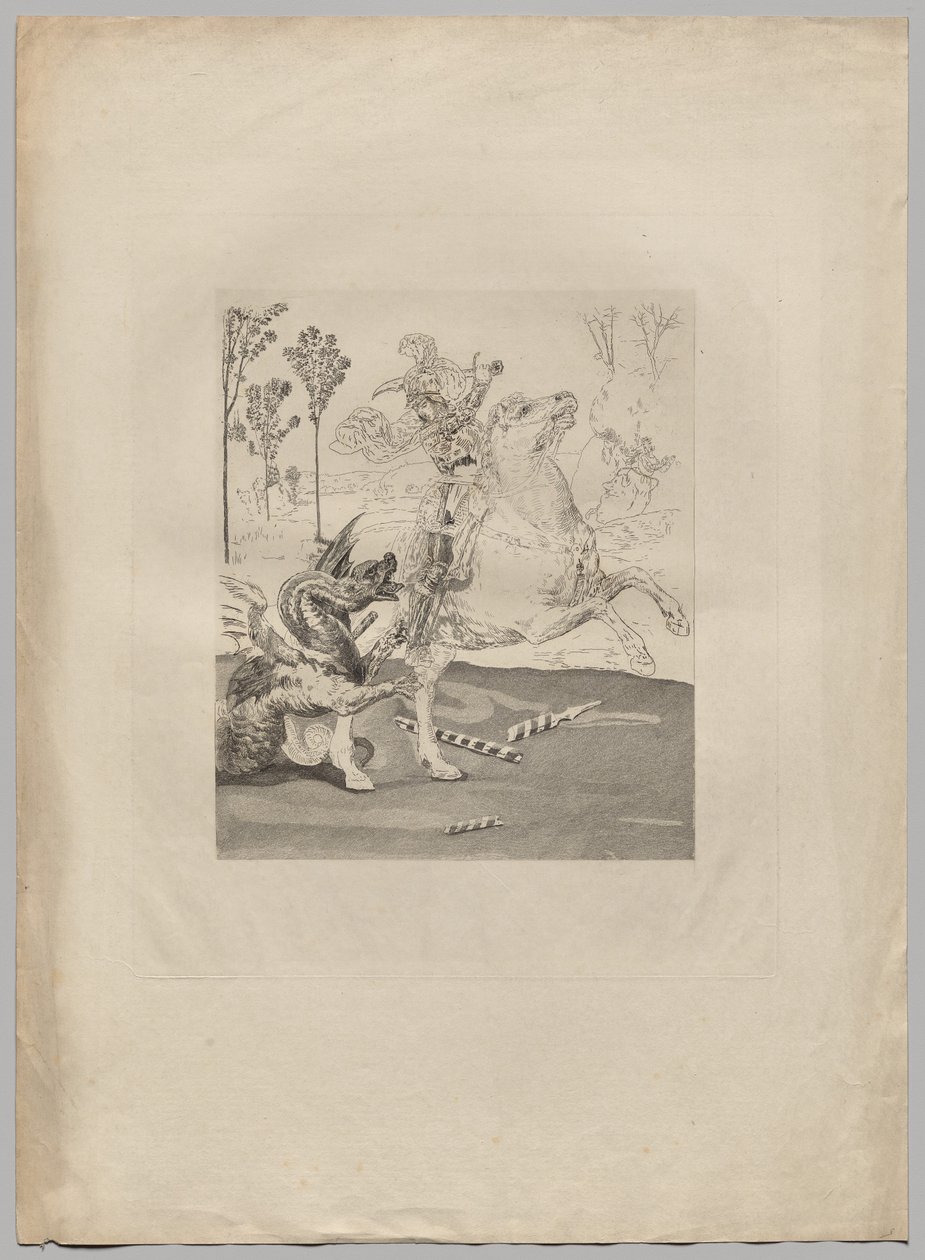 Sankt Georg og dragen (1) af Claude Ferdinand Gaillard