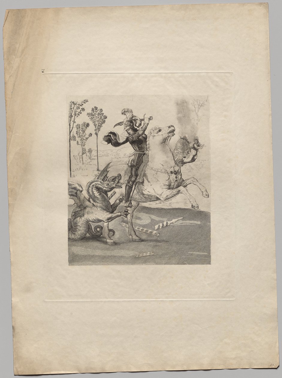 St. George og dragen (2) af Claude Ferdinand Gaillard
