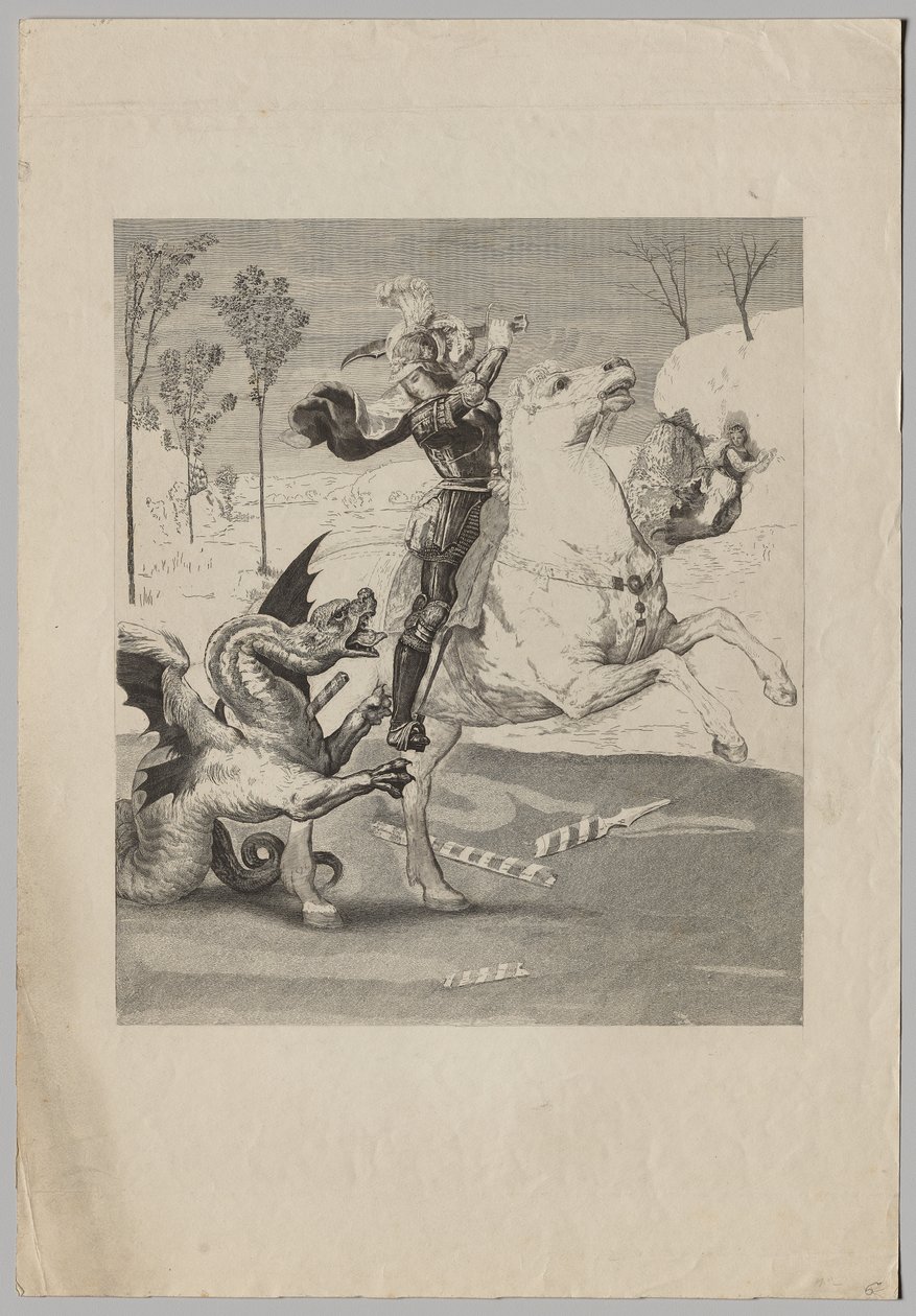 St. George og dragen (3) af Claude Ferdinand Gaillard