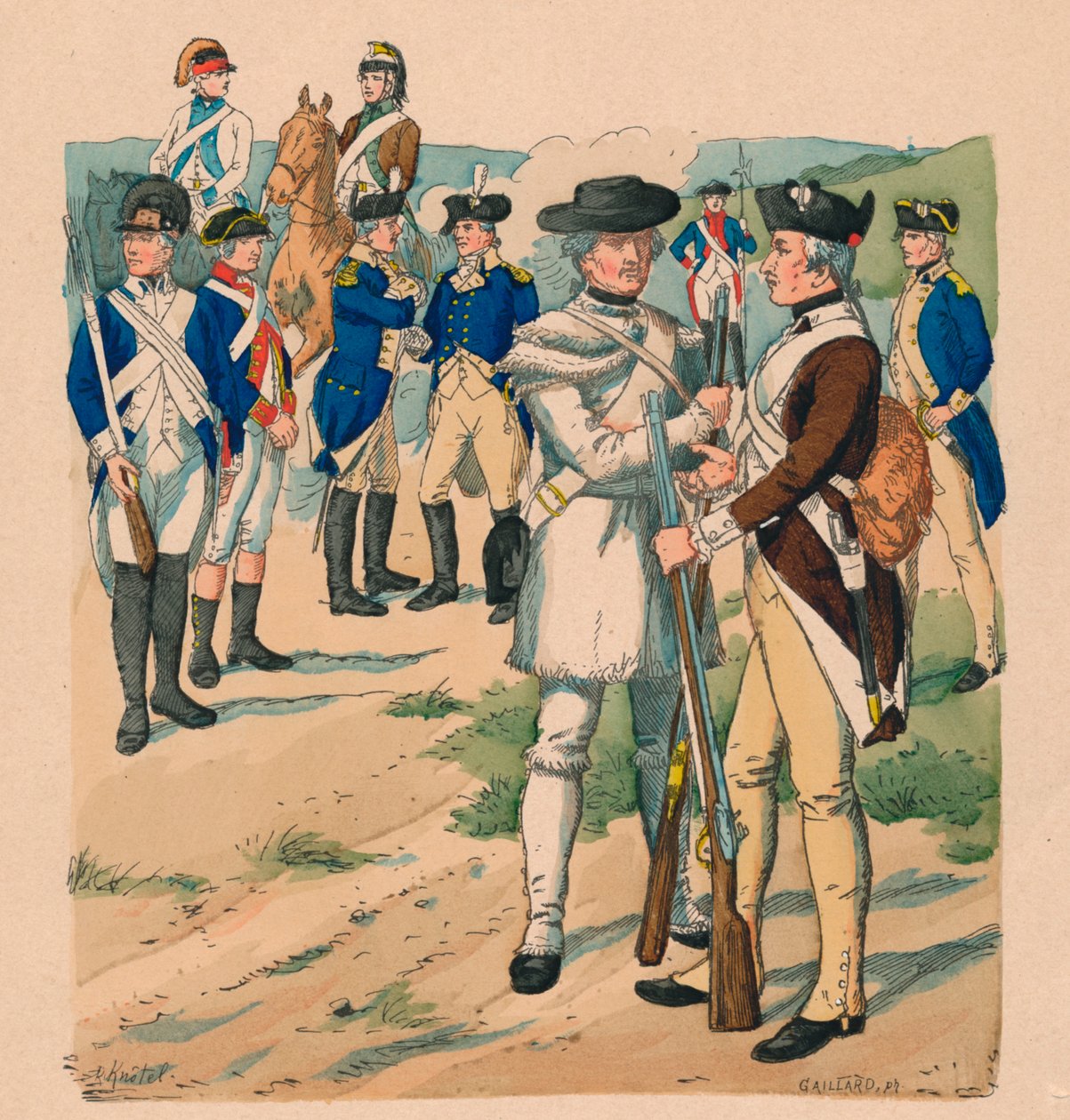 Nordamerikas Forenede Stater, 1775-1783 af Claude Ferdinand Gaillard