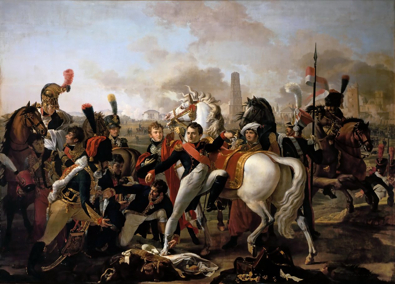 Napoleon såret før Ratisbon, 23. april 1809 af Claude Gautherot