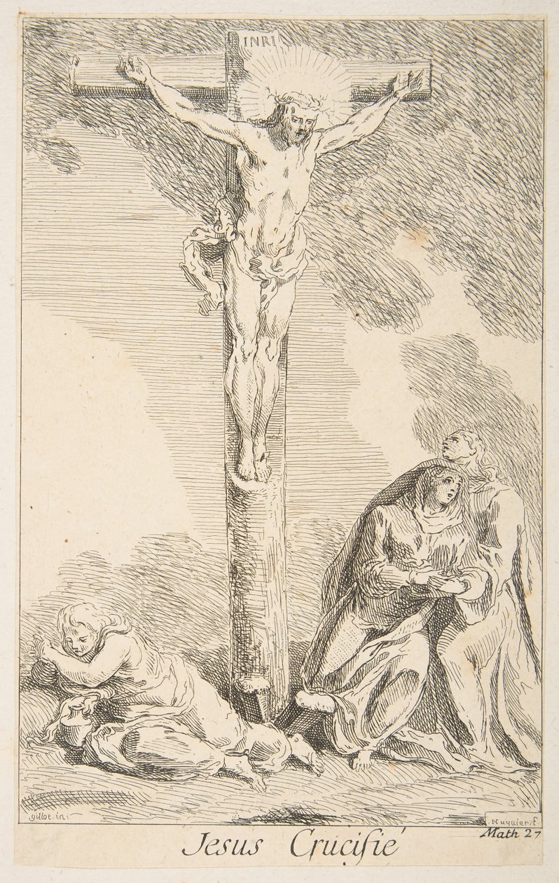 Korsfæstelse.n.d. Skaber: Claude Gillot, Jacques Gabriel Huquier. af Claude Gillot, Jacques Gabriel Huquier