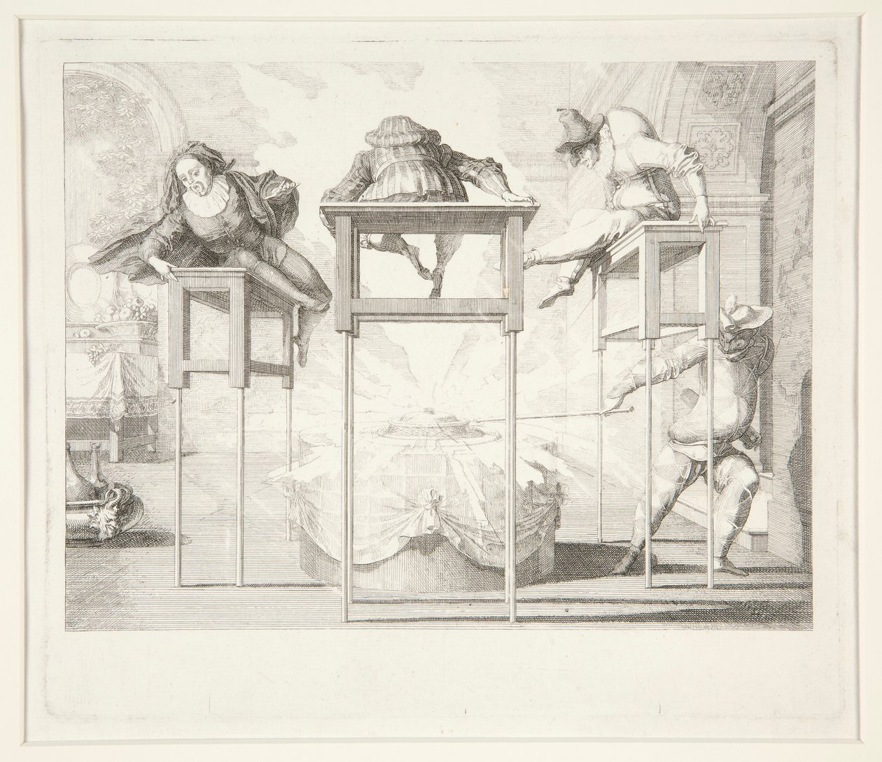 Uhyggelig harlekin af Claude Gillot