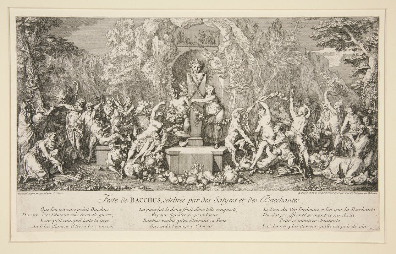 BACCHUS-festen, fejret af Satyrer og Bacchanter af Claude Gillot