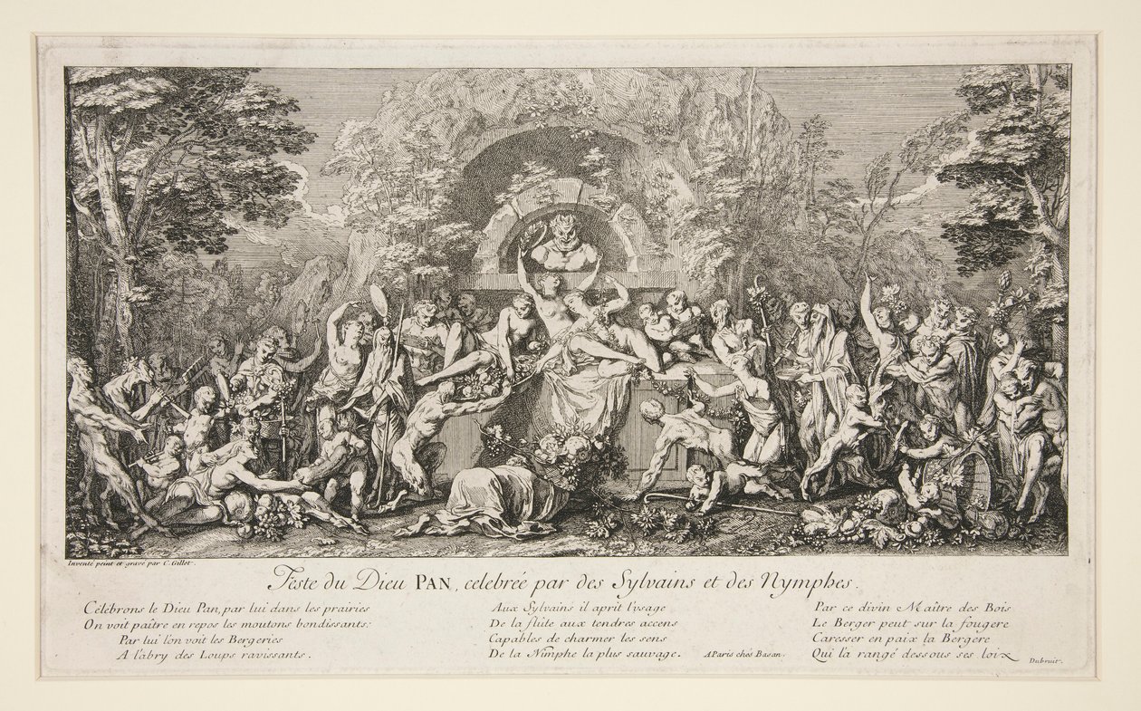 Festival of the God Pan, fejret af Sylvains og Nymphs (Festival of the God Pan) af Claude Gillot