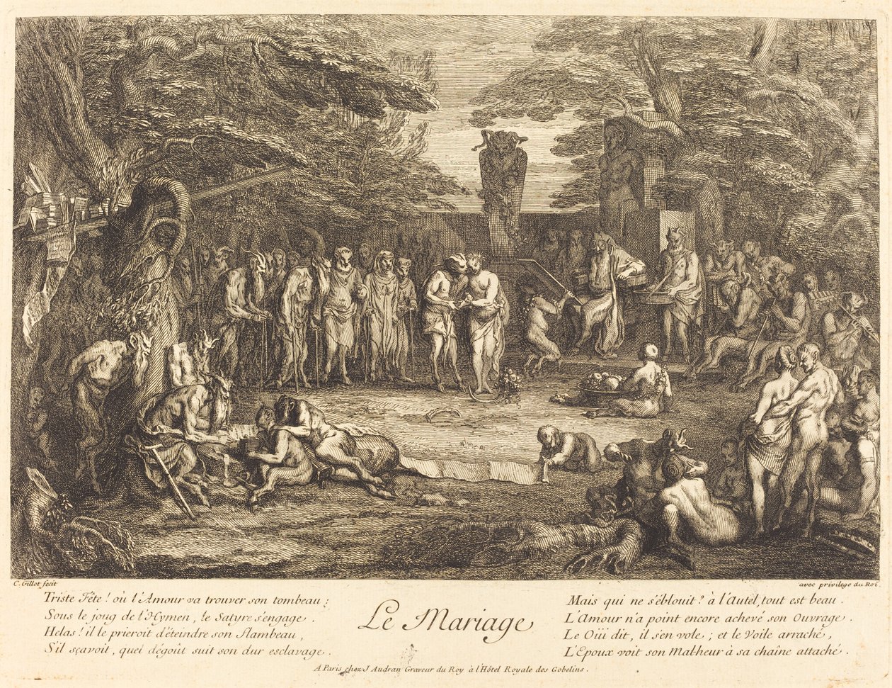Ægteskab (Ægteskab) af Claude Gillot