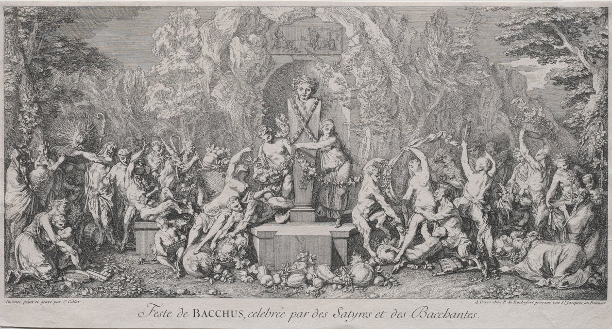 De fire højtider: Bacchus-festivalen. af Claude Gillot