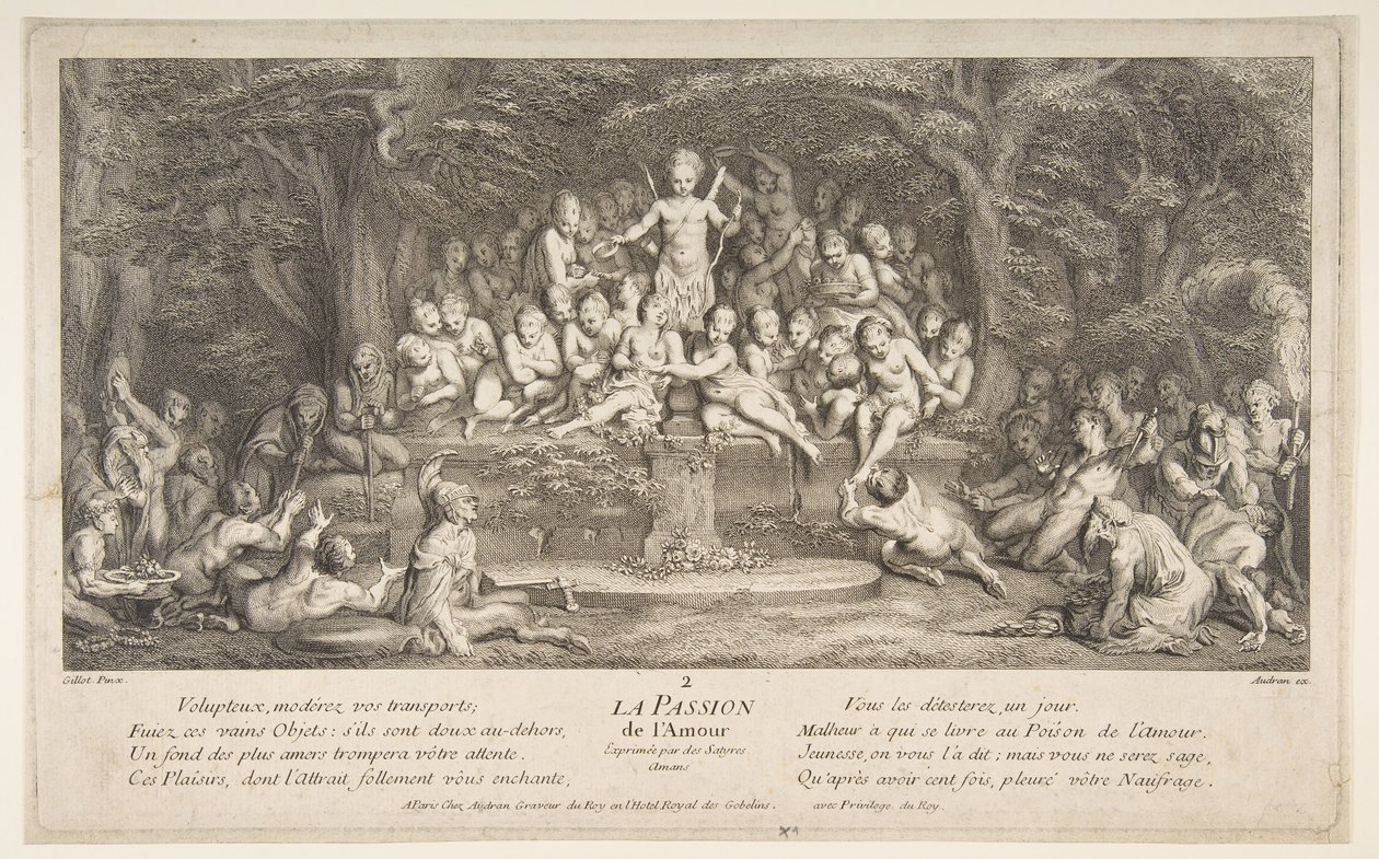 Passionen for kærlighed.n.d. af Claude Gillot