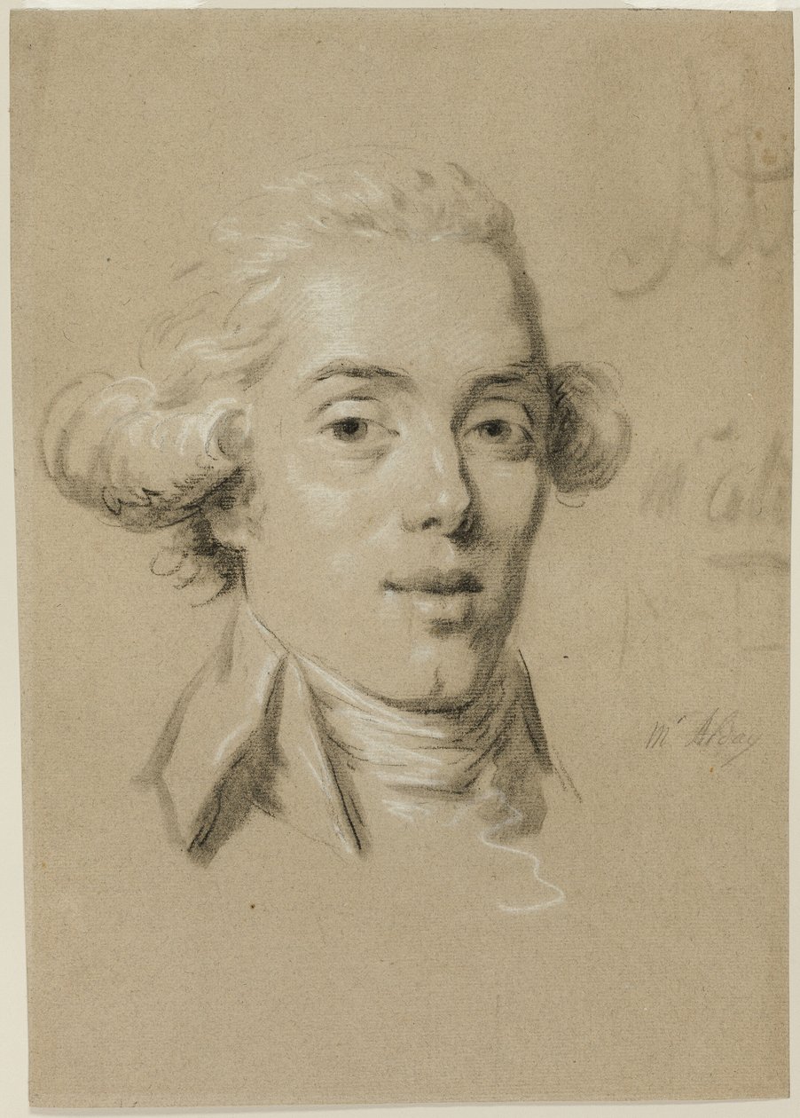 Portræt af en ung mand af Claude Jean Baptiste Hoin