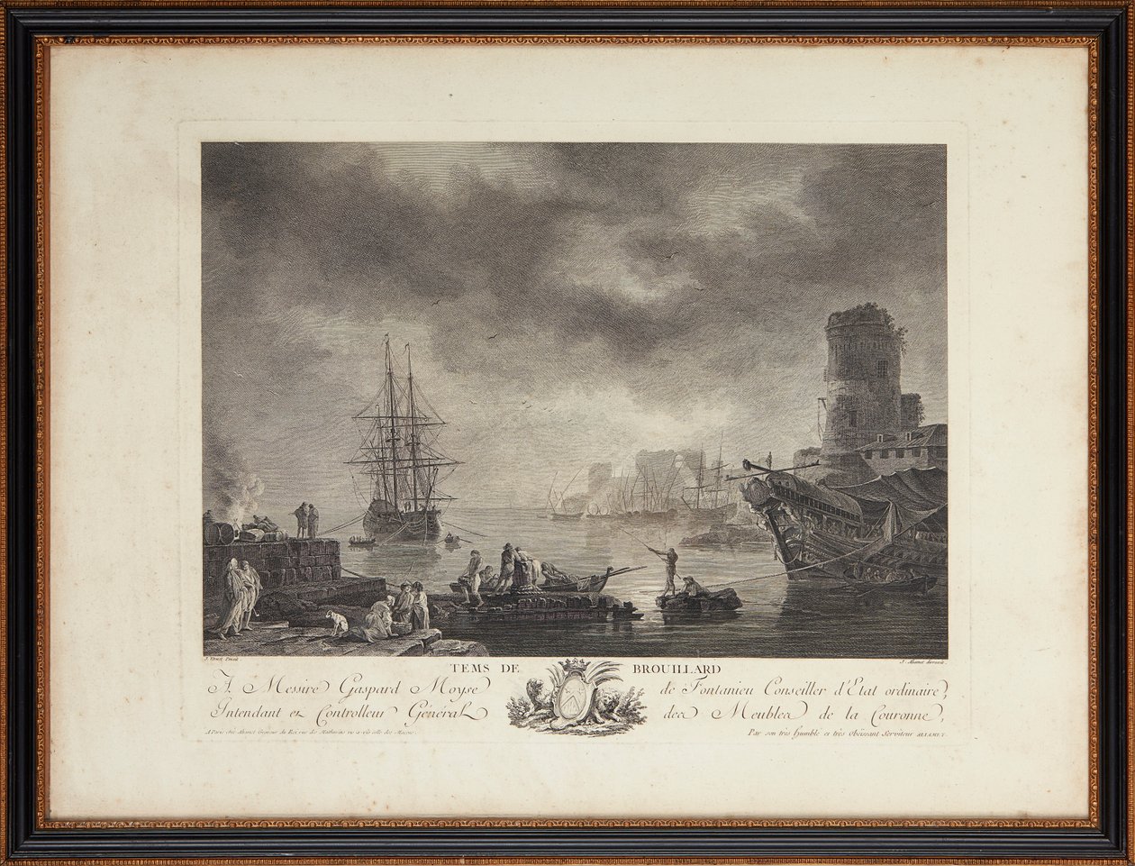 Franske stålstik af Claude Joseph (after) Vernet