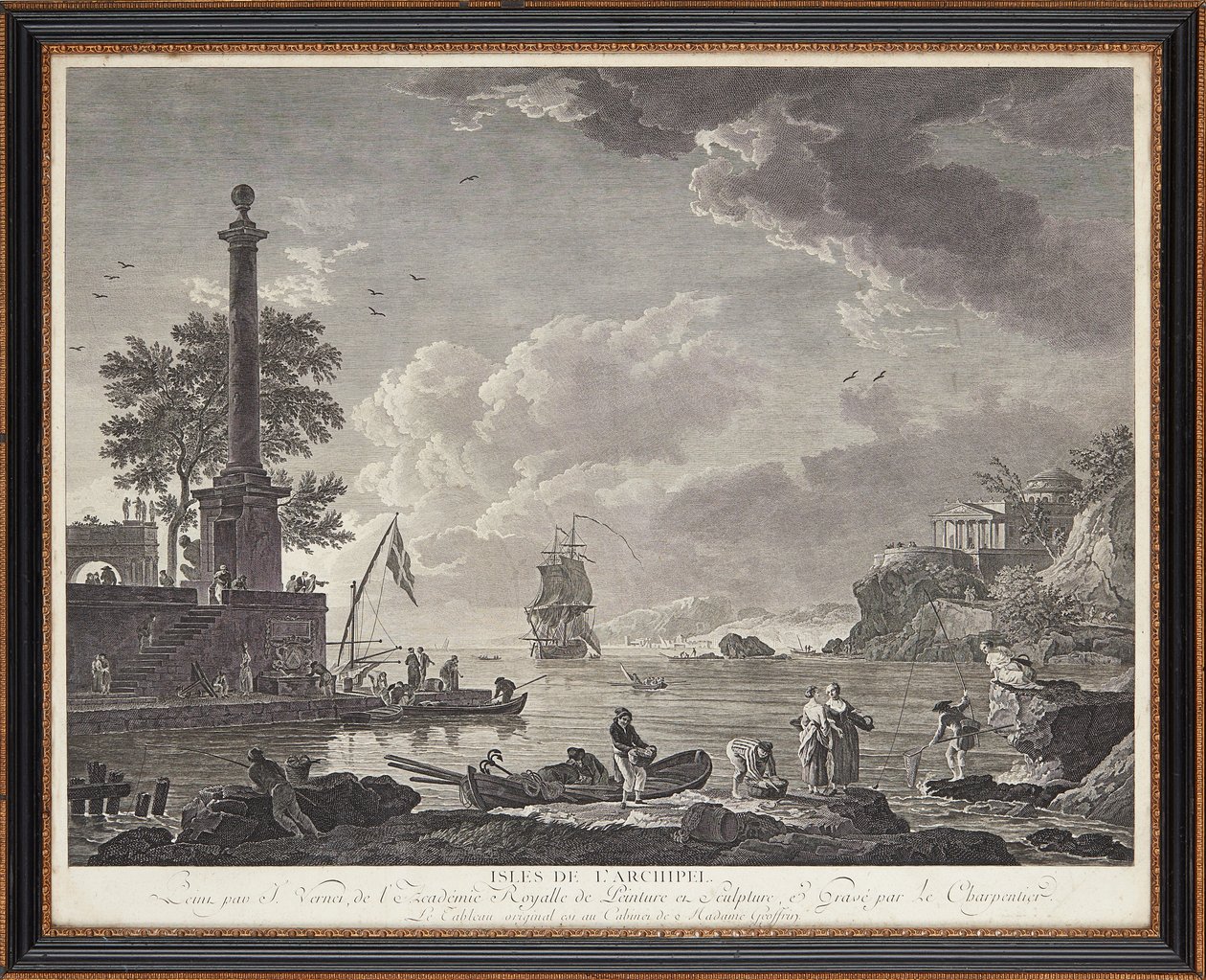 Franske stålstik af Claude Joseph (after) Vernet