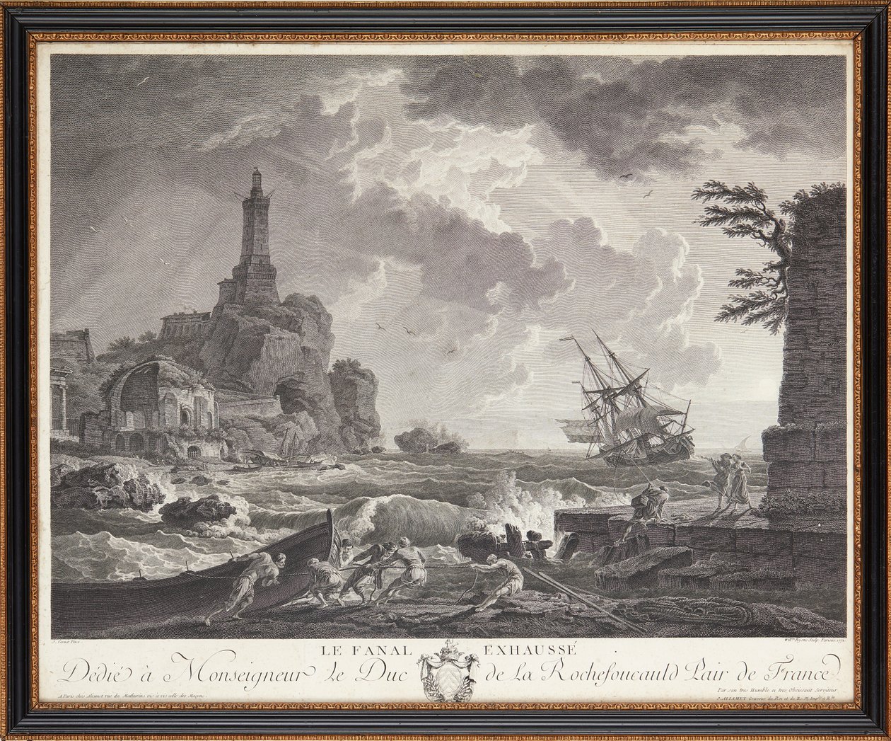 Franske stålstik af Claude Joseph (after) Vernet