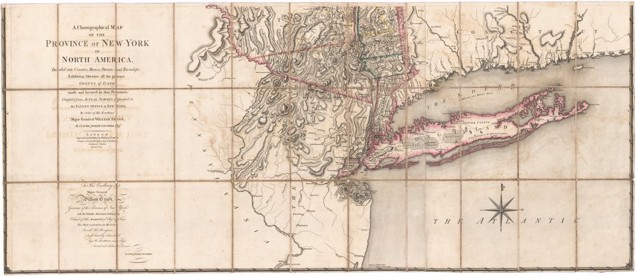 Et korografisk kort over provinsen New-York af Sauthier [Nedre del af kortet] af Claude Joseph Sauthier