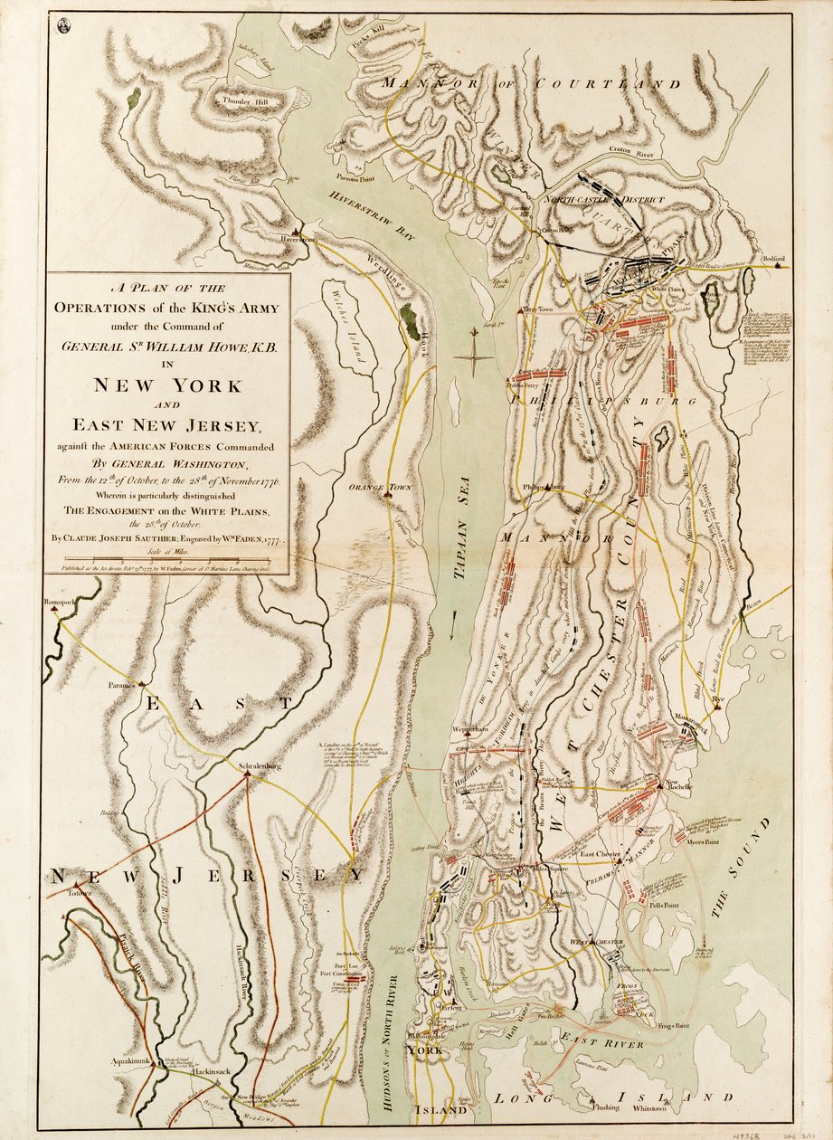 En plan over kongens hærs operationer under kommando af general Sr William Howe KB i New York af Claude Joseph Sauthier