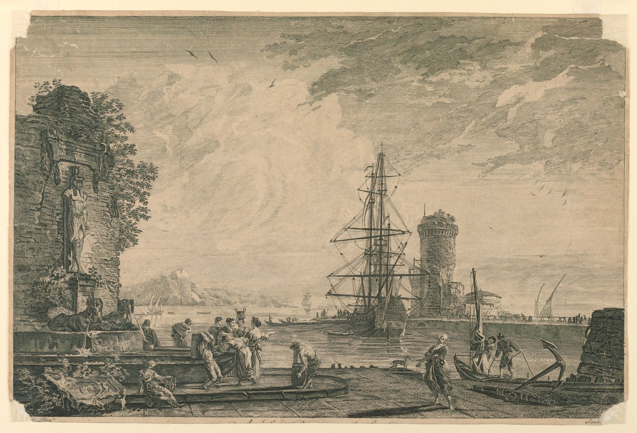 I havn (italiensk havn) af Claude Joseph Vernet