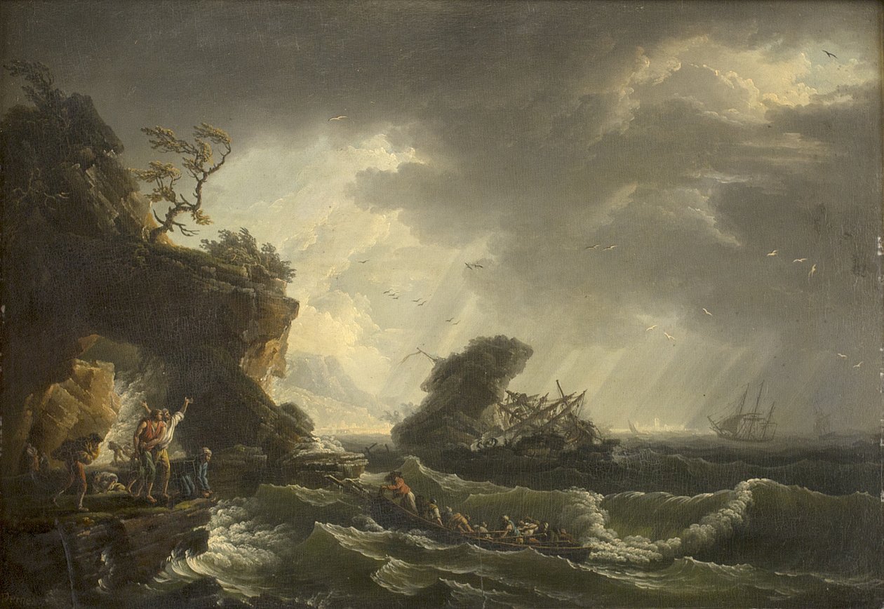 Et Skibsvrag af Claude Joseph Vernet