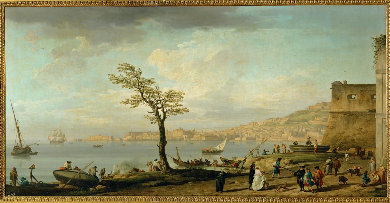 En udsigt over Napolibugten ... af Claude Joseph Vernet