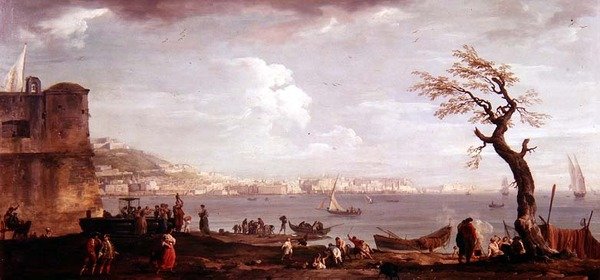 Napoli-bugten fra syd af Claude Joseph Vernet