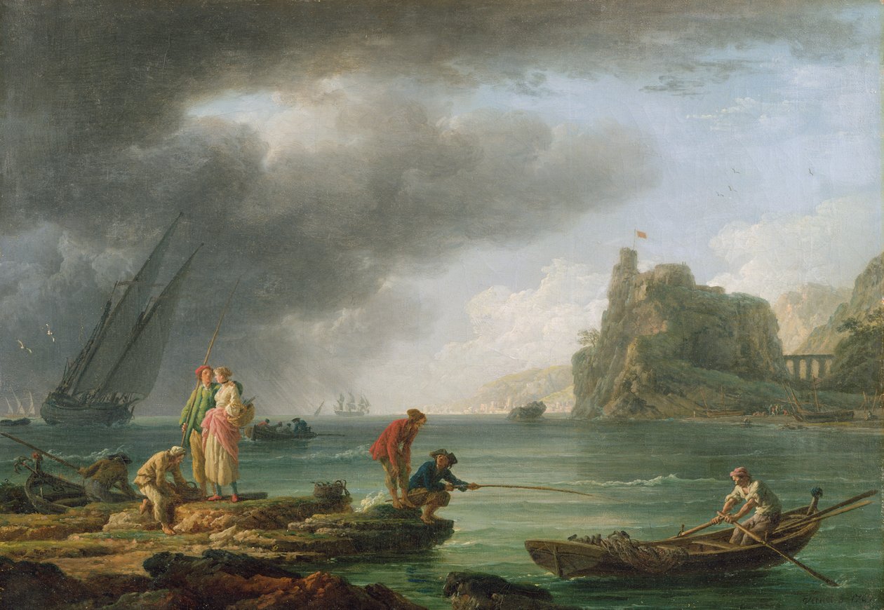 Kystens scene af Claude Joseph Vernet