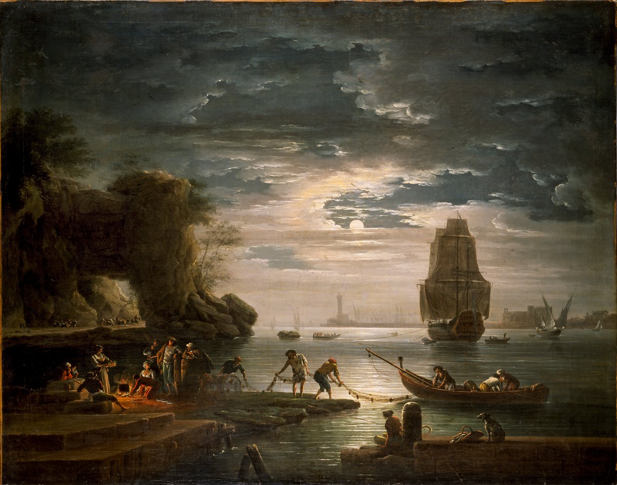 Kystscene La nuit, 1750