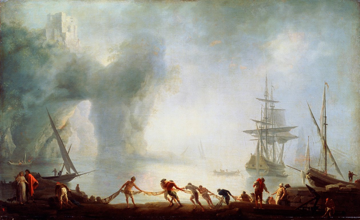 Daggry over Capri. Mist, c1745. af Claude Joseph Vernet