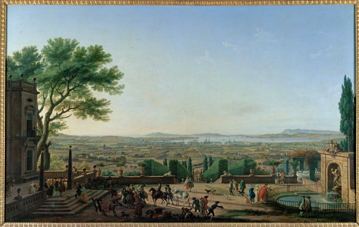 Byen og havnen i Toulon ... af Claude Joseph Vernet