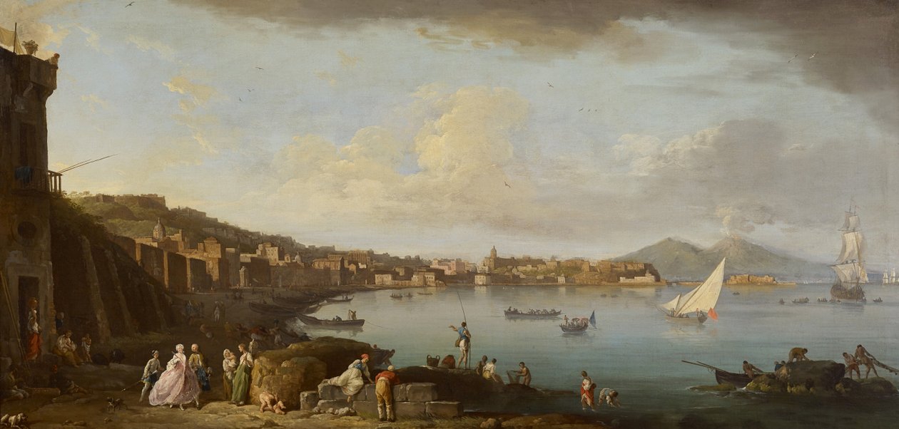 Napoli, udsigt over bugten fra syd, ca. 1742 (olie på lærred) af Claude Joseph Vernet