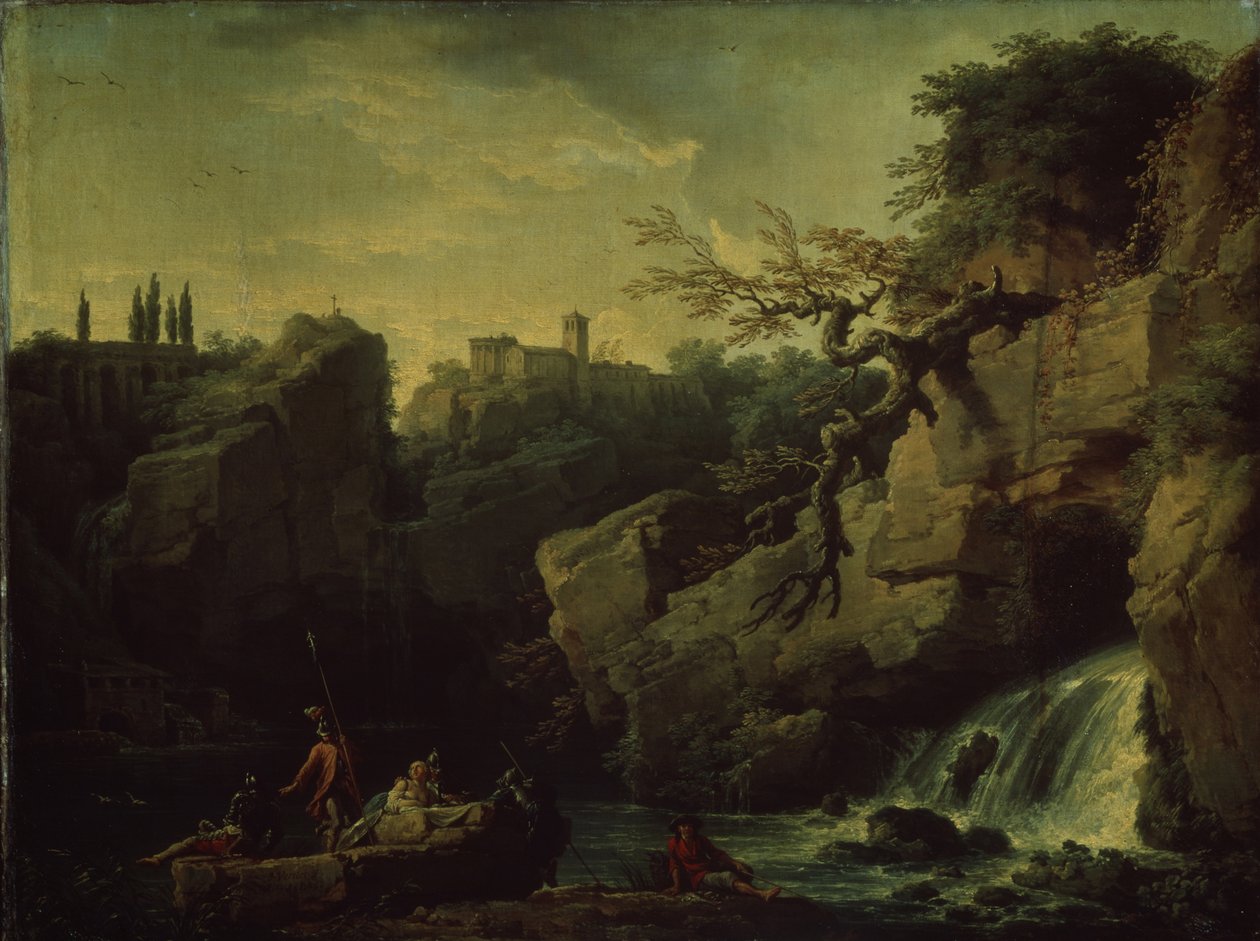 Romantisk landskab Landskab i smagen af Salvatore Rosa, 1746 af Claude Joseph Vernet