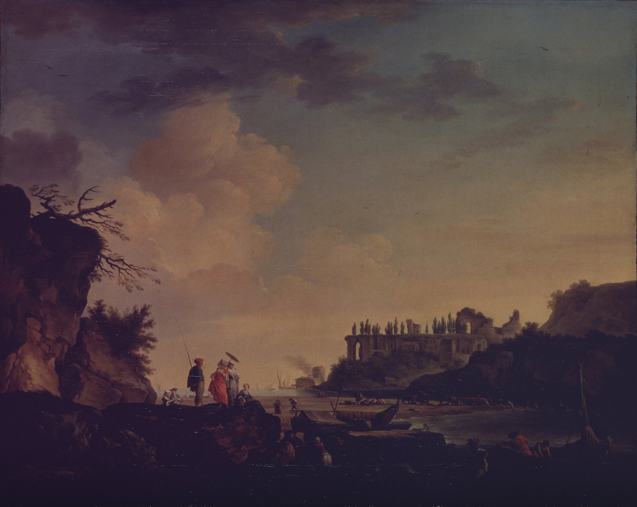 Ruiner nær mundingen af en flod, 1748 af Claude Joseph Vernet