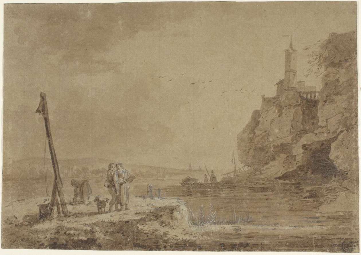 Lille havn under klipperne af Claude Joseph Vernet